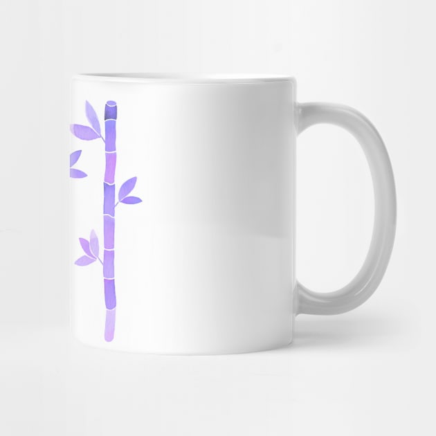 Watercolor Bamboo Pattern - Purple by monitdesign